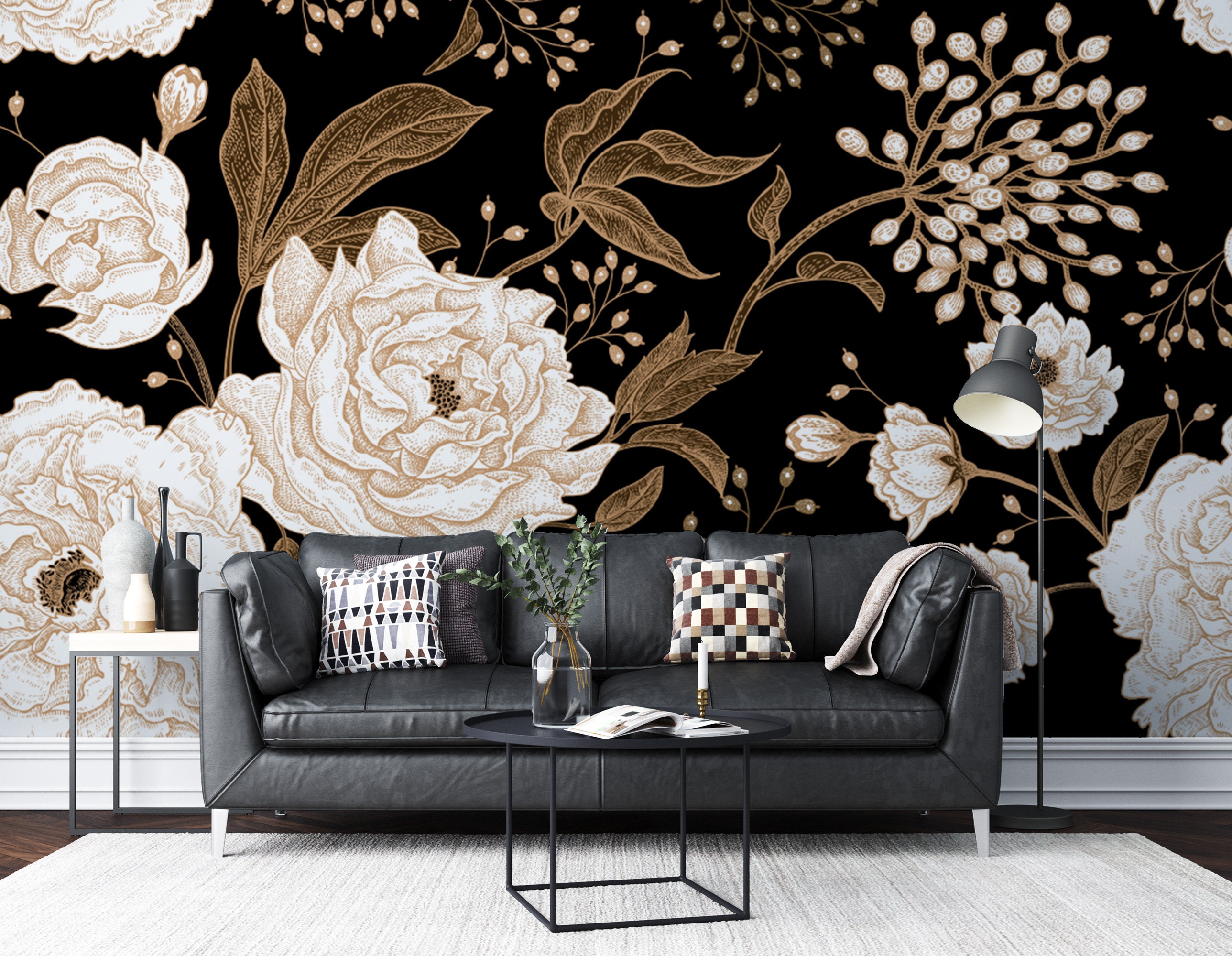 Papier peint mural photo facile installer polaire fleurs bouquet Art Room Decor 