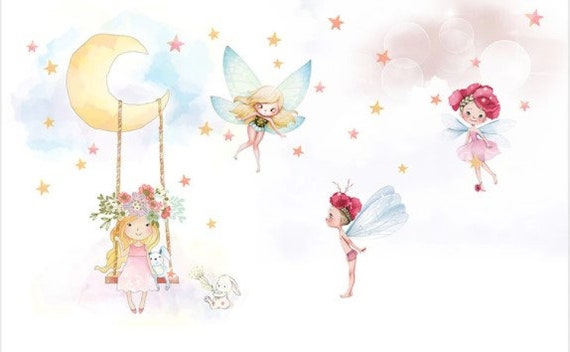Magical Cute Fairy Wallpaper for Girls Room Pastel Color - Etsy Magical Cute Fairy Wallpaper for Girls Room Pastel Color - Etsy