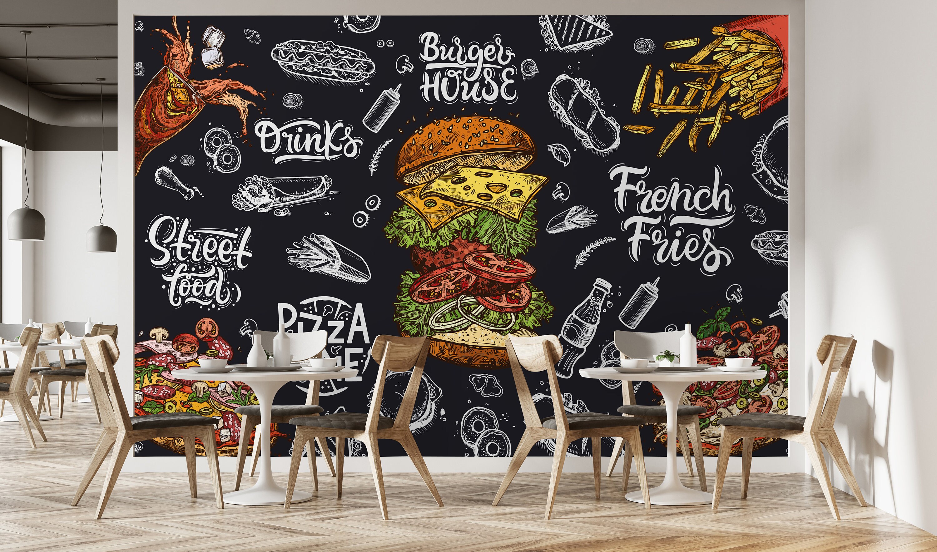 Ruh Komplike Minnettar Wall Art Design For Restaurant Galip I Ge ersiz