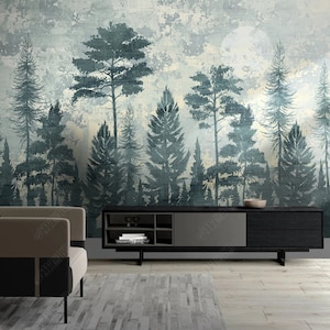 Forest Landscape Tree Silhouette Wallpaper