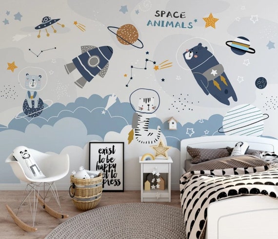 2 Arazzi Da Parete PLIGREAT Con Animali E Lettere – 130x33 Cm, Per Cameretta Bambini, Decorazione Lunga E Sottile