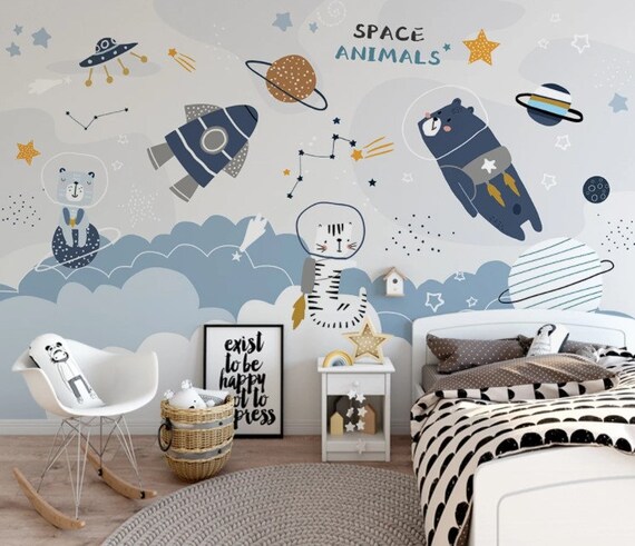 2 Arazzi Da Parete PLIGREAT Con Animali E Lettere – 130x33 Cm, Per Cameretta Bambini, Decorazione Lunga E Sottile