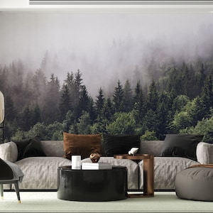 Green Wallpaper | Forest Wallpaper Mural | Landscape Wallpaper | Jungle Wallpaper | Bedroom Wallpaper