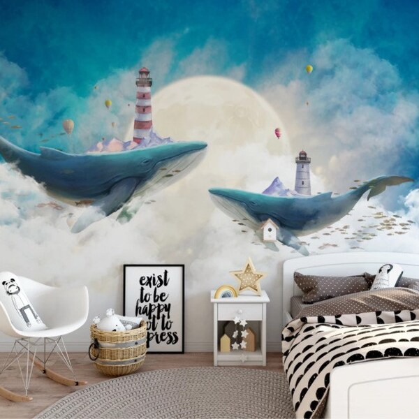 Whale Wall Decor Etsy