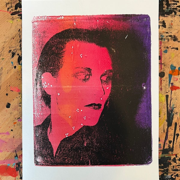 Dave Vanian The Damned Gel Print Monoprint