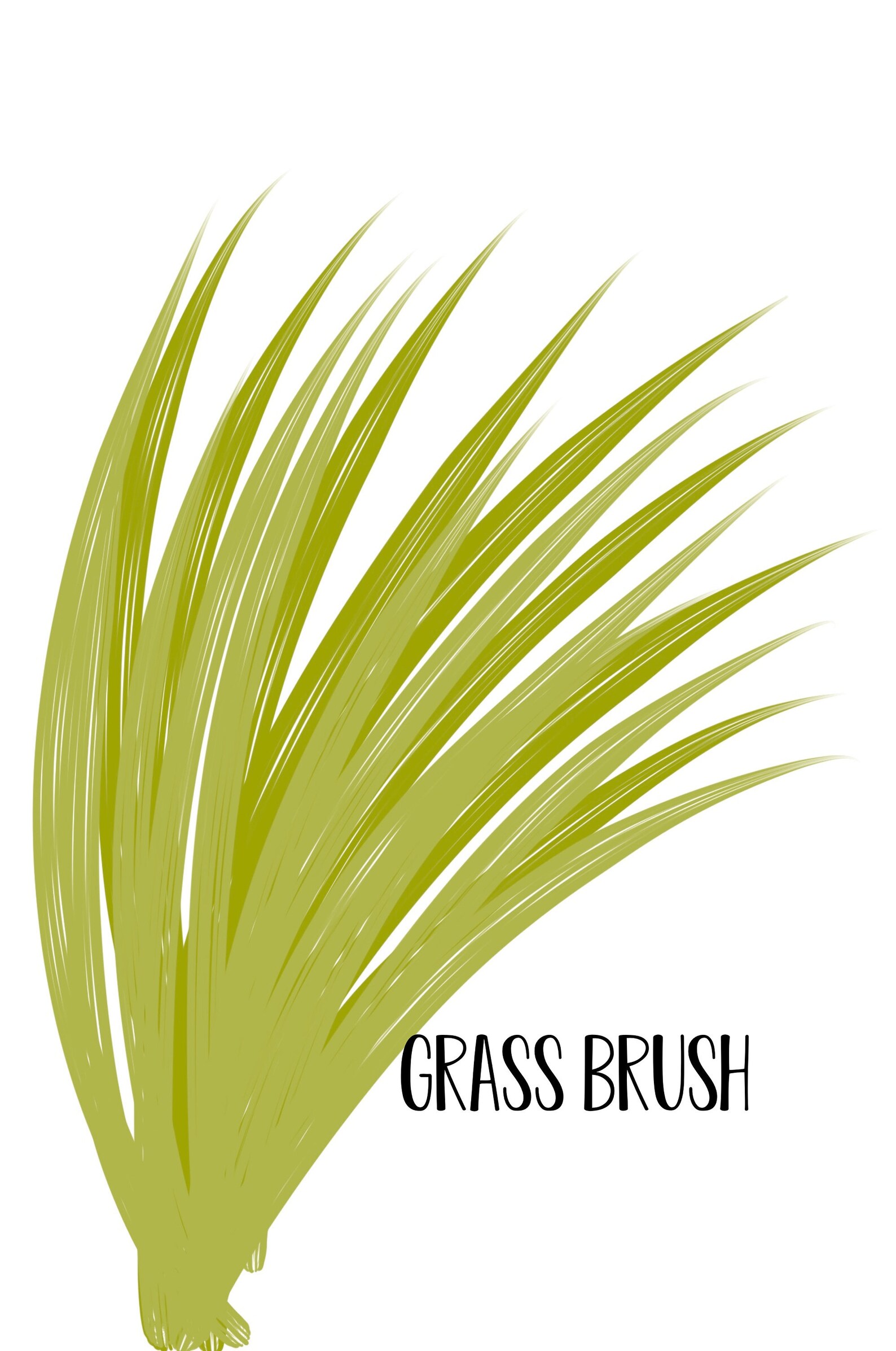 Grass Blade Brush for Procreate Etsy