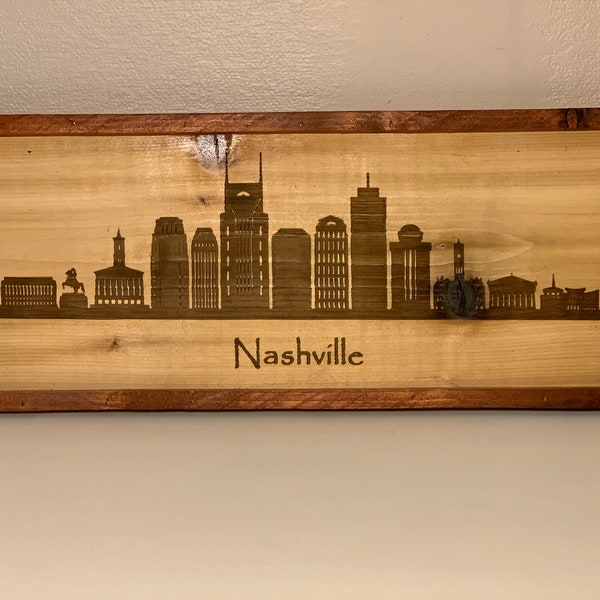 Nashville Skyline Wall Art Etsy