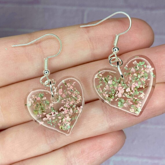 Etsy pressed 2024 flower earrings