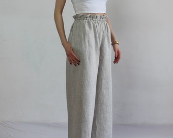 Made to order linen pants/ Women pants/ Linen pants with pockets/ Casual pants/ Elegant pants/ Summer pants/ Linen pants