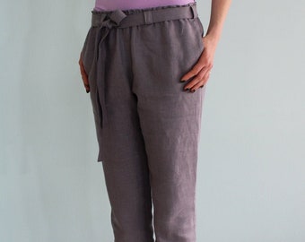 Made to order linen pants/ Women pants/ Linen pants with pockets/ Casual pants/ Elegant pants/ Summer pants/ Linen pants