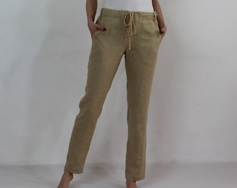 Made to order linen pants/ Women pants/ Linen pants with pockets/ Casual pants/ Elegant pants/ Summer pants/ Linen pants