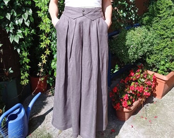 Made to order linen  skirt / Linen long skirt / Linen casual skirt,