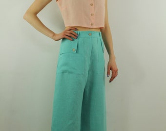 Made to order linen pants/ Women pants/ Linen pants with pockets/ Casual pants/ Elegant pants/ Summer pants/ Linen cropped pants