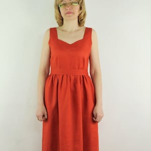 Make to measure linen dress, maxi dress, linen casual dress, linen summer dress, sleeveless, sundress