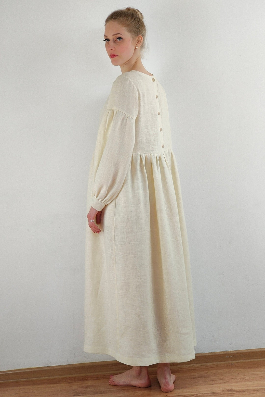 Made to Order Pure Linen Maxi Dress for Women/ Linen Dress/ Linen Women ...