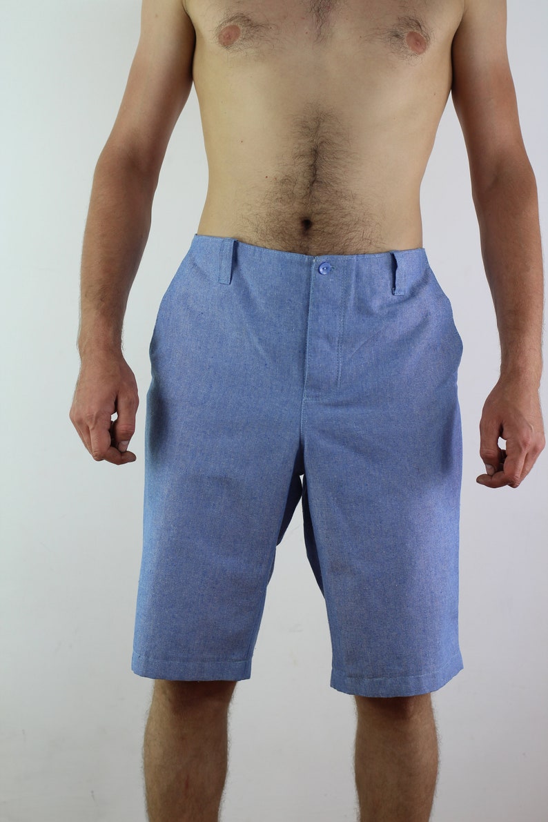 Made to order/ Linen shorts for men with side pockets/ Men's shorts/ Pants for men/ Casual shorts/ Linen men's trousers image 3