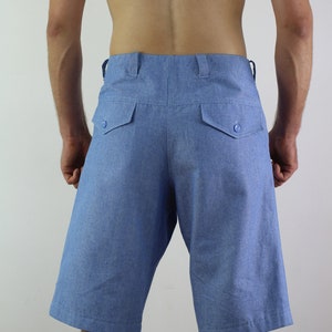 Made to order/ Linen shorts for men with side pockets/ Men's shorts/ Pants for men/ Casual shorts/ Linen men's trousers image 2