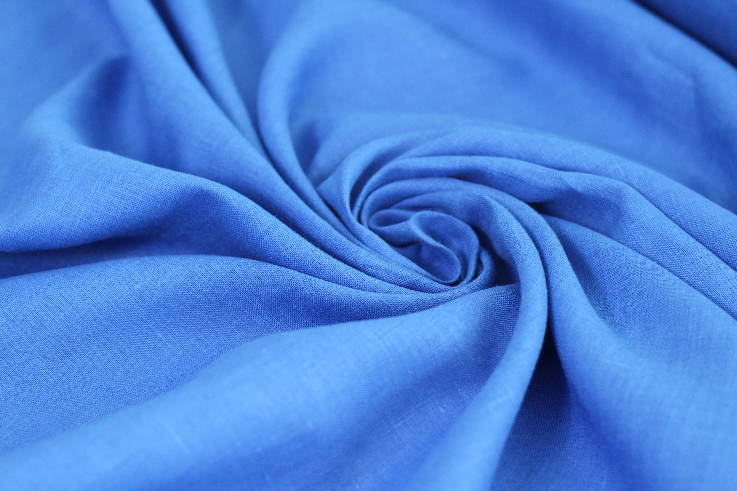 Linen fabric by half yard /Royal blue linen fabric / Stone Etsy