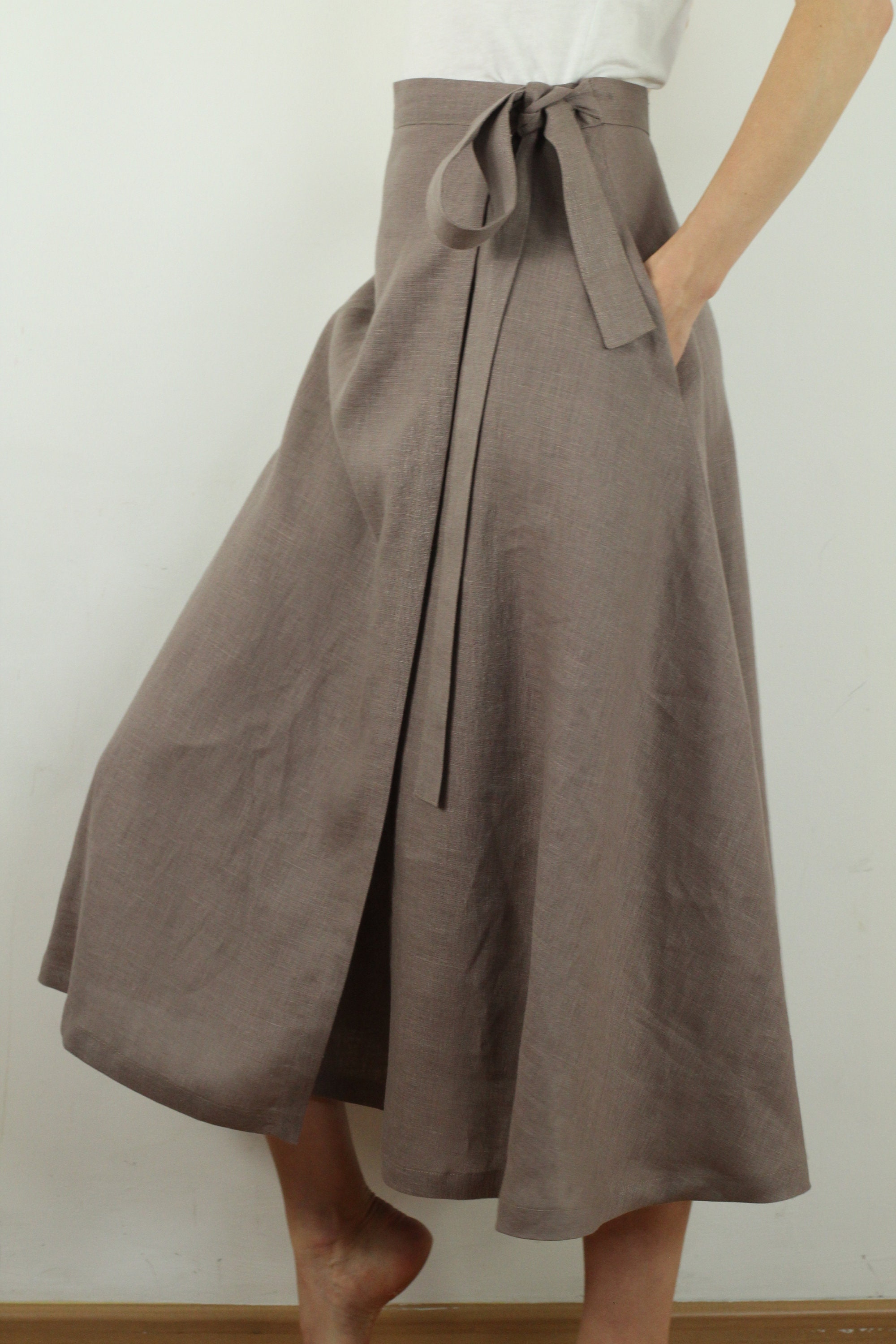 Made to Order Linen Long Skirt/ Wrap Skirt/ Summer Linen Etsy UK