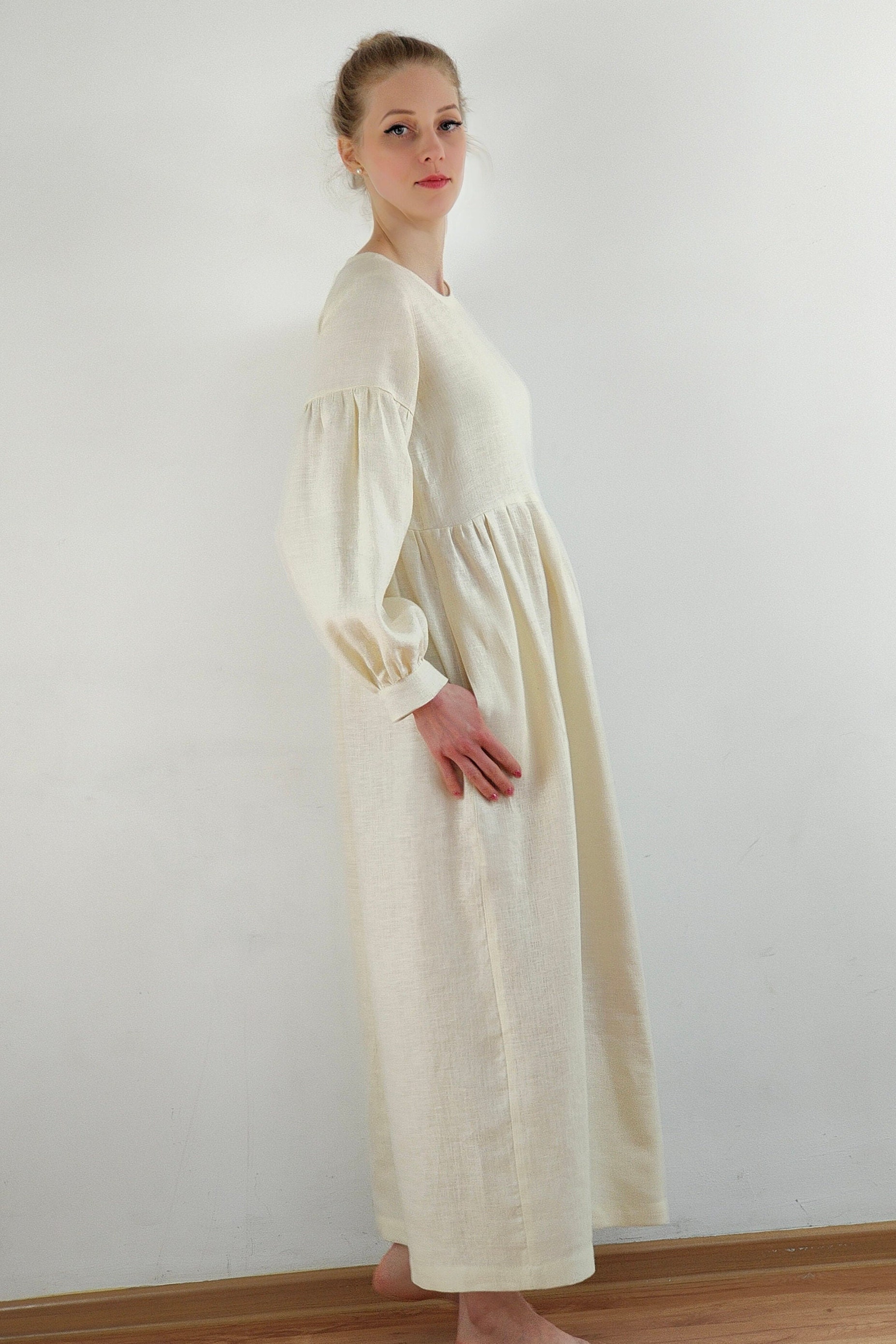 Made to Order Pure Linen Maxi Dress for Women/ Linen Dress/ Linen Women ...