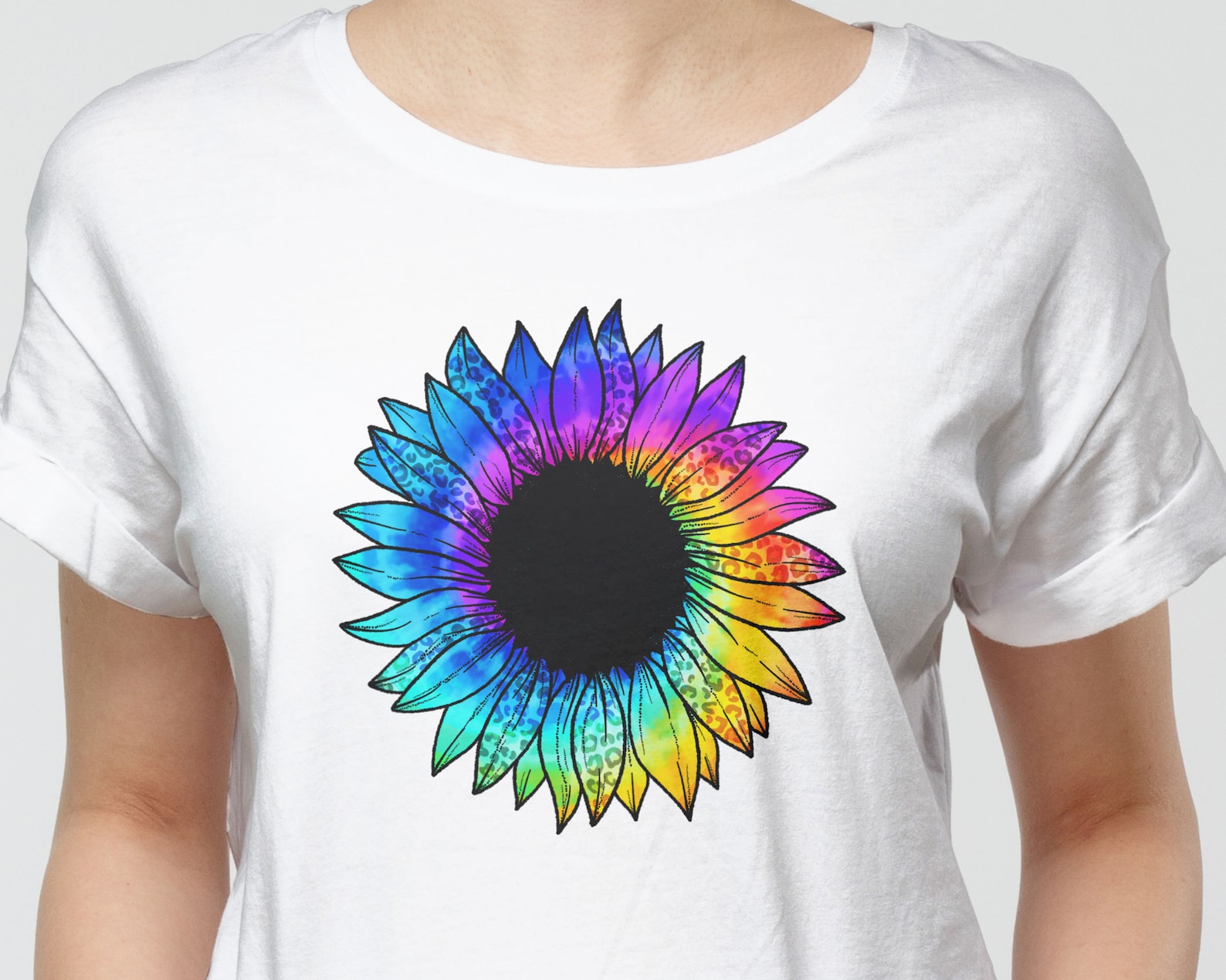 Tie Dye Sunflower PNG. Tie Dye Sunflower sublimation designs Etsy