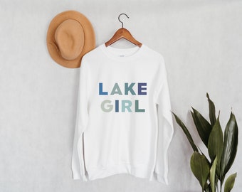 lake girl striped sweatshirt