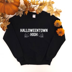 Halloweentown High Crewneck Sweatshirt | Halloweentown Movie | Halloween Sweatshirt | Halloween Party | Halloween Gift | Skull Sweatshirt