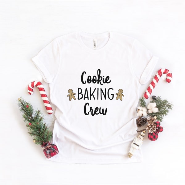 Cookie Baking Crew Short Sleeve Shirt | Christmas Shirt | Christmas Cookies | Holiday Shirt | Santa Shirt | Winter | Baking | Cookie Lover