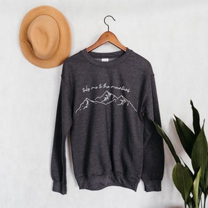 Nehmen Sie mich in die Berge Crewneck Sweatshirt | Outdoor-Shirt | Abenteuer-Shirt | Berge Shirt | Große Outdoor | Wander-Shirt | Skifahren