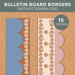 Neutral Classroom Bulletin Board Borders, Spanish Classroom Decor, Printable Bulletin Board Kit, Spanish Bilingual Class, Talavera Tiles