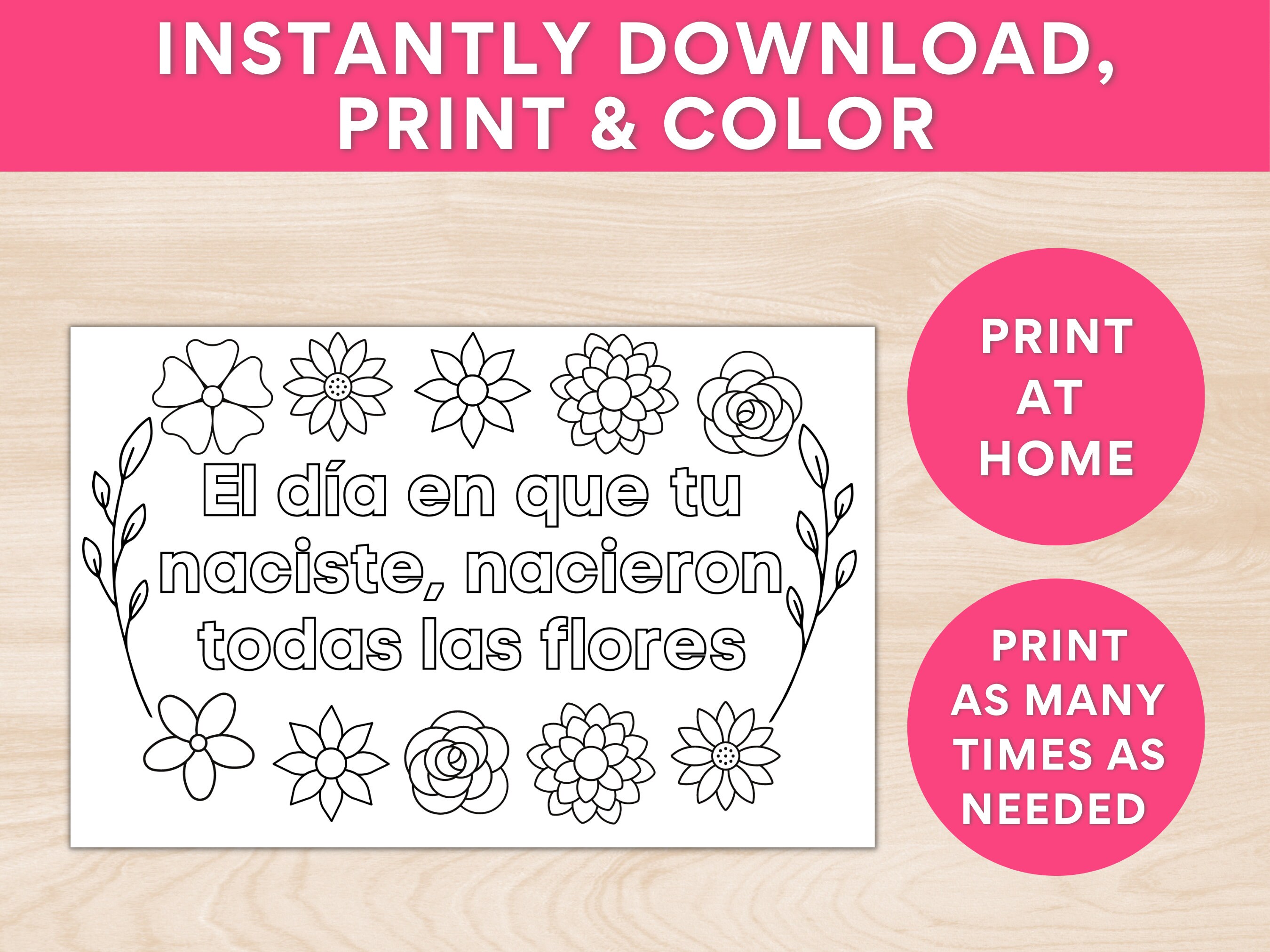 Spanish Birthday Card, Feliz Cumpleaños Greeting Card, Printable ...