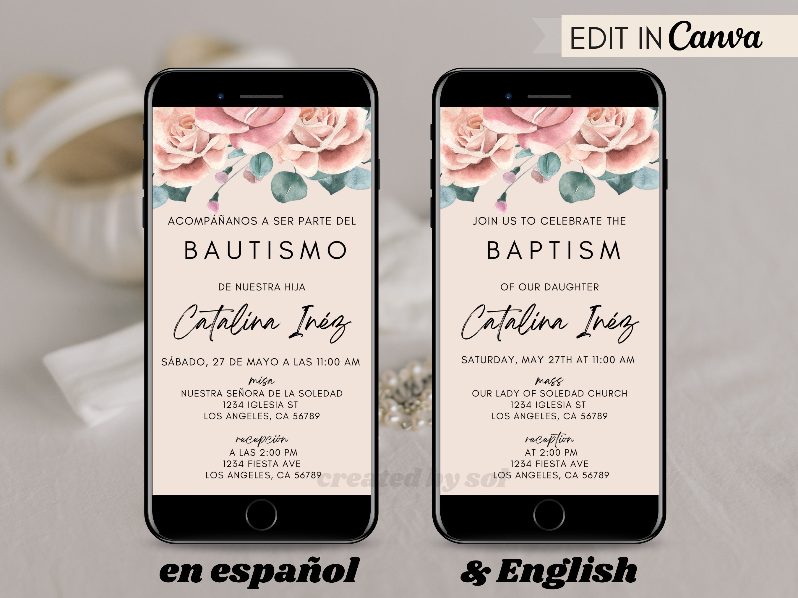 Convite Casamento Floral Boho Chic - Edite grátis com nosso editor online