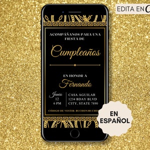 Buchon Fiesta Cumpleanos, Buchona Invitacion, Belico Belica Party, Spaanse uitnodiging, Instant Download, bewerkbare tekstbericht digitale uitnodiging