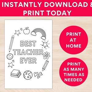 Instant Download End of Year Teacher Gift, Teacher Appreciation ...