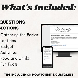 Editable Bachelorette Party Planning Questionnaire, Bridesmaid ...