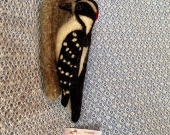 Woodpecker Needle Felting Kit: DIY Wool Fiber Art, Needles Included