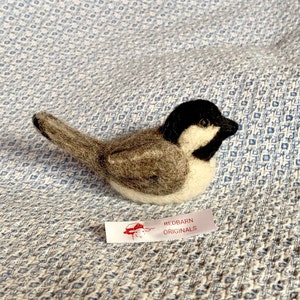 Kit Chickadee Needle Felting Kit  Easy Craft Kit Bird Kit Needle Felted Birds Fiber Art DIY Felting Wool