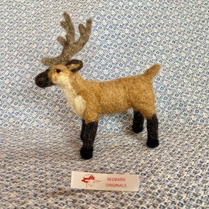 Kit Reindeer Needle Felting Kit For 2 Deer Wool  DIY Felting Kit Fiber Art Felt Animal Kit Felting Needles Included Reindeer Craft Kit