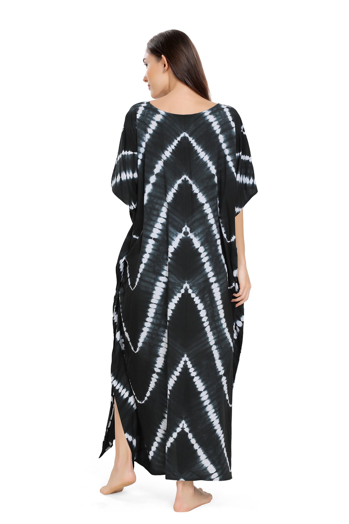 Kaftan, Cotton Kaftan, Hand Tie Dyed Kaftan, One Size Dress, Tie Dye