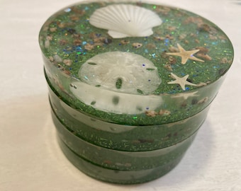 SEASHELL RESIN COASTERS