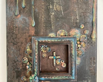 MIXEDMEDIA CANVAS ARTWORK