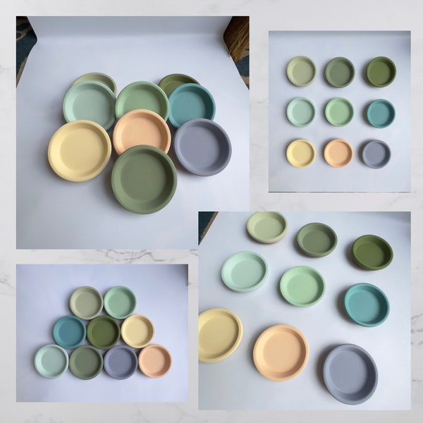 Ceramic Garden Minimalistic Matte Tray, Terracotta Clay Plant Saucer, Matte-Chalk Finish, For Outdoor and Indoor, Matching Pot Available