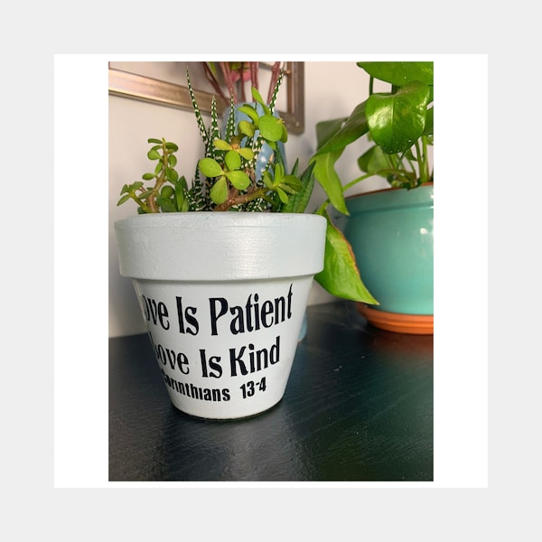 Scripture Flower Pot - Etsy