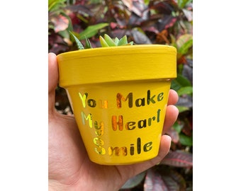 60+ Colors, Heartfelt Gift, Customizable Hand-Painted Terracotta Planter Flower Pot, Unique Long Lasting Gifts for Someone Special
