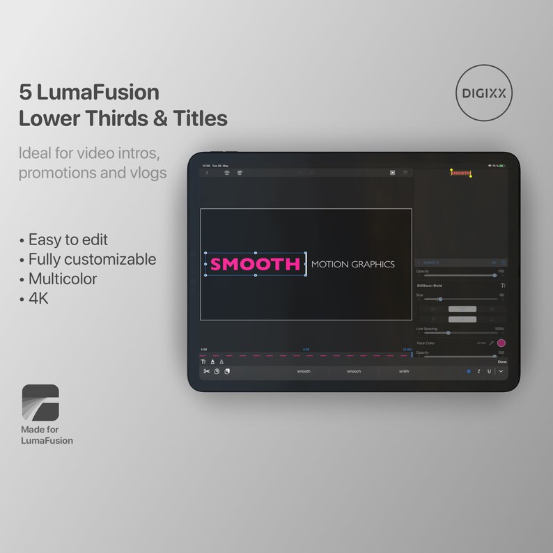 5 Lumafusion Lower Thirds for iPhone & iPad Video Editing