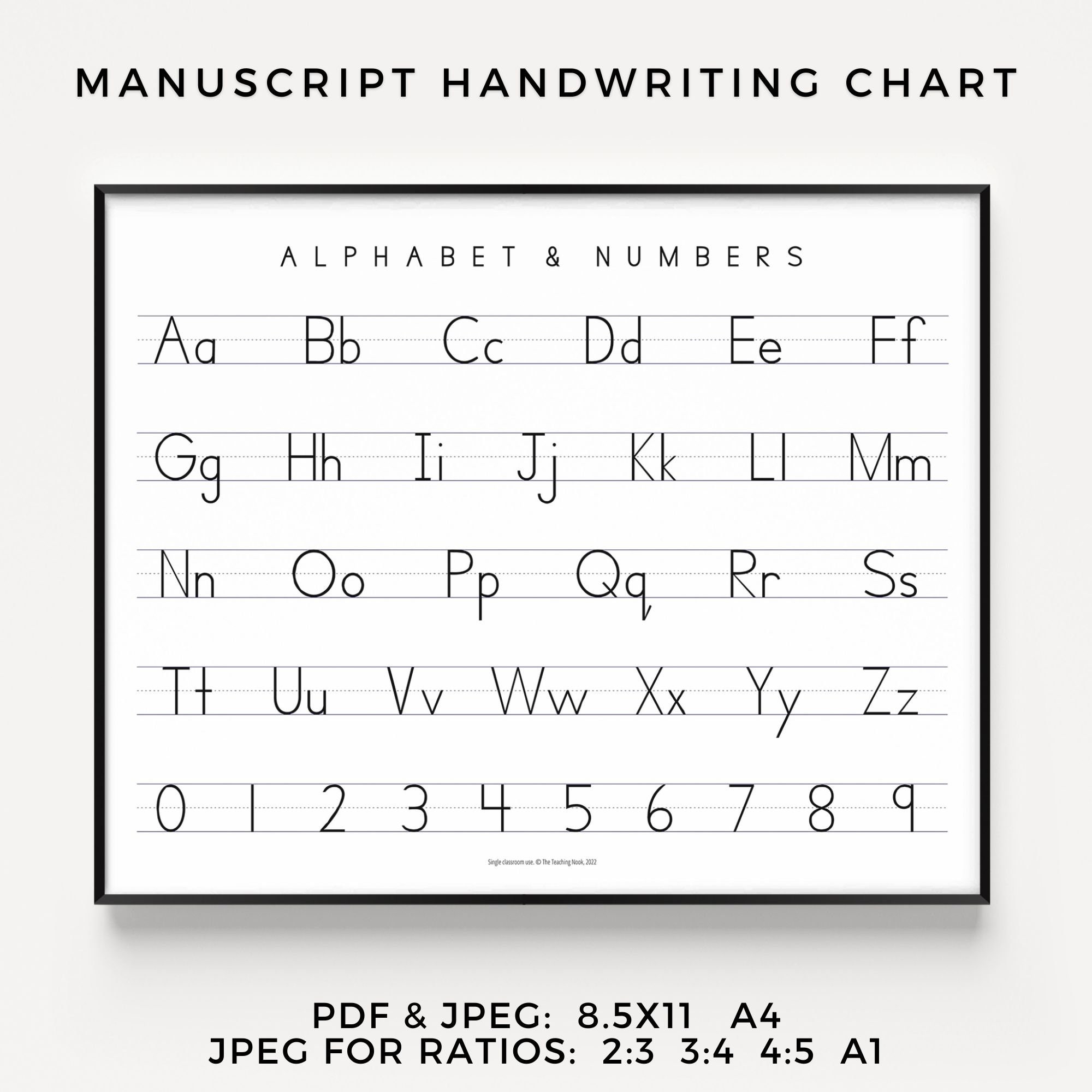 Printable Handwriting Chart