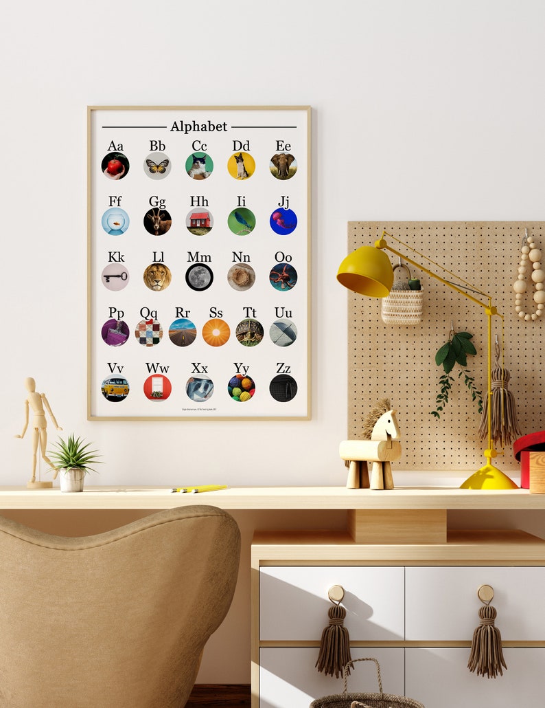 Alphabet Chart Bookface Montessori Phonics Poster Educational Resources Reading Homeschool & Kid's Room Décor PDF JPEG Printable image 9