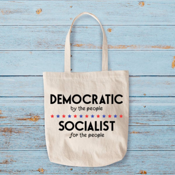 Democratic Socialist Tote Bag | Canvas Socialism Shopping Bag | DSA | Reusable Grocery Bag