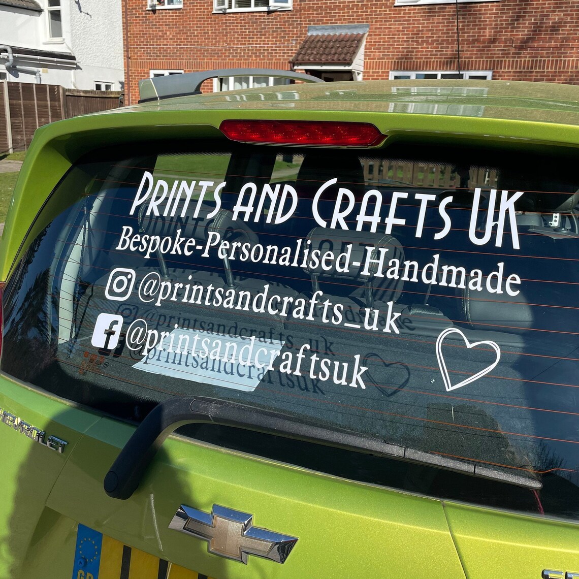 Personalised BUSINESS NAME STICKER Rear Window Car Decals Etsy UK