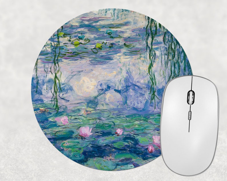 Mouse Mat Monet Nenufares Art Original Gift Impressionism